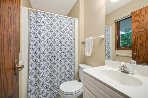 En-suite ¾ bath offers added privacy in the primary bedroom.