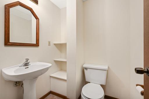 Lower level 1/2 bathroom.