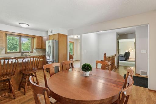There is a large informal dining area in the kitchen but also has a separate formal dining room.
