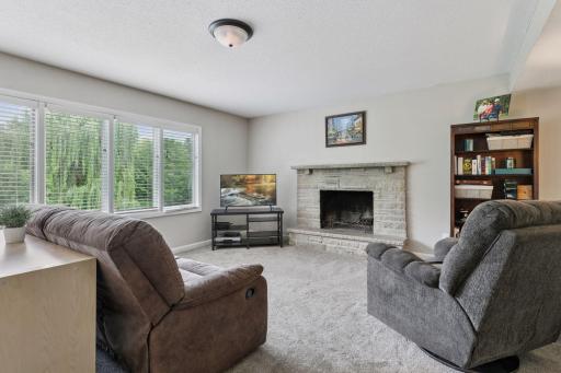 There is a second wood burning fireplace downstairs too!