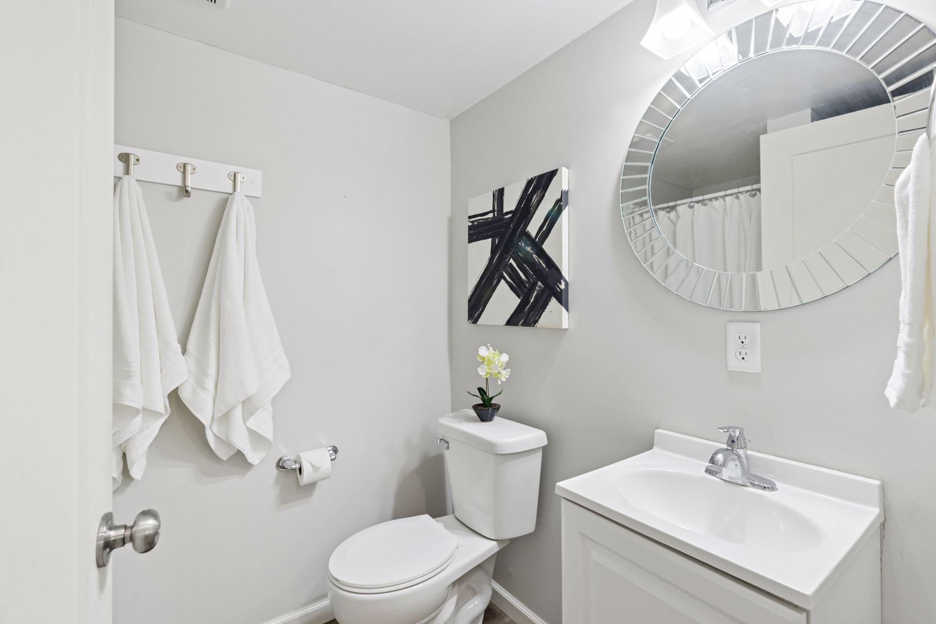 Lower level 3/4 bathroom.