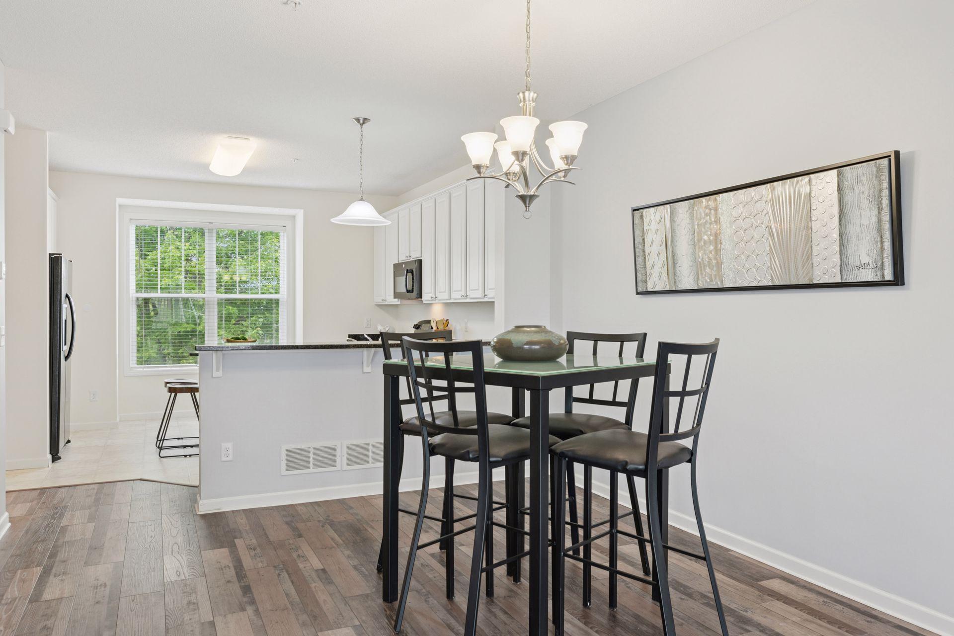 Large area can support any size table.