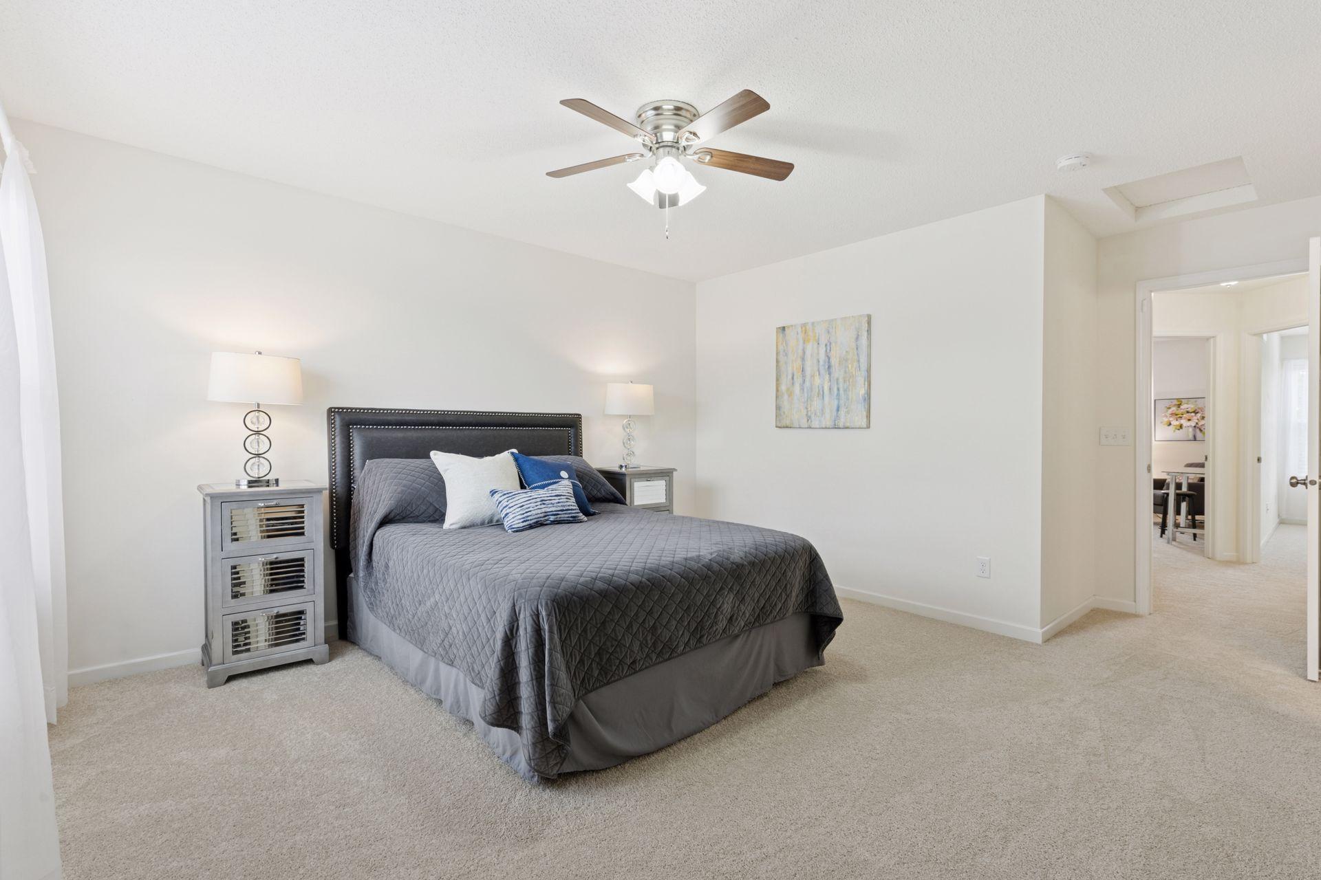 This room features a walk-in closet, space for your dressers and a private primary bath.