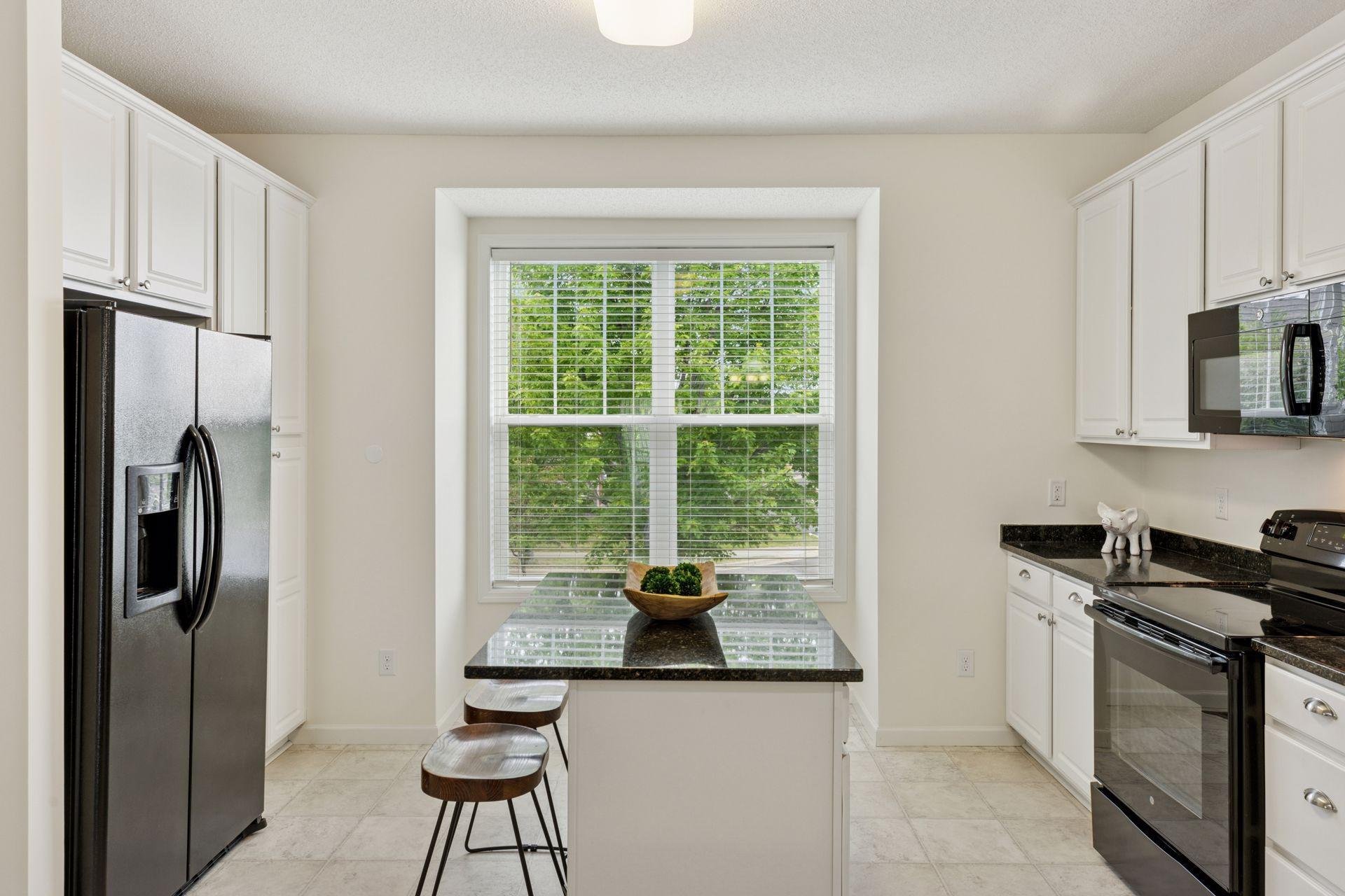 Lot of sunshine and light flood this kitchen!
