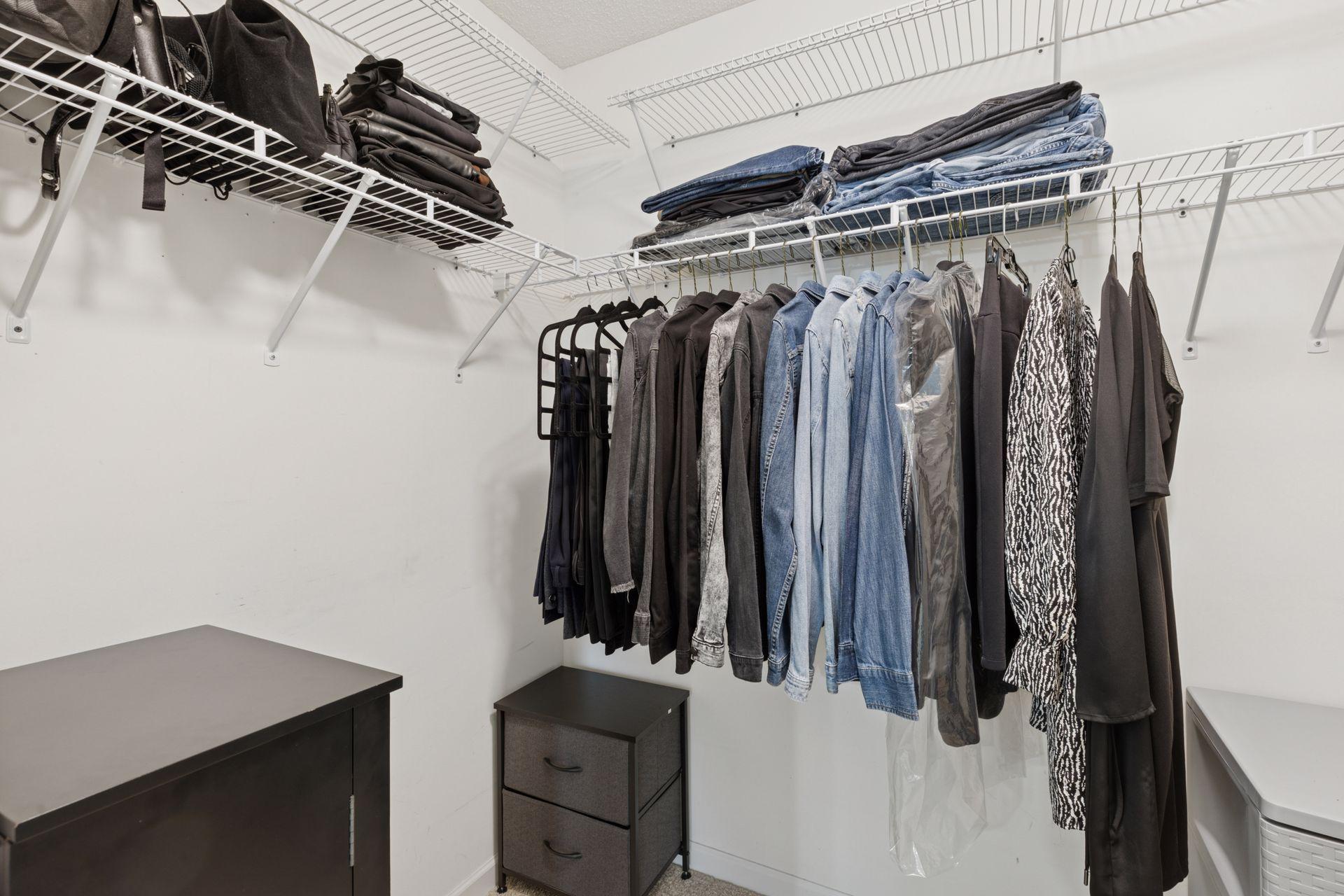 Primary walk-in closet.