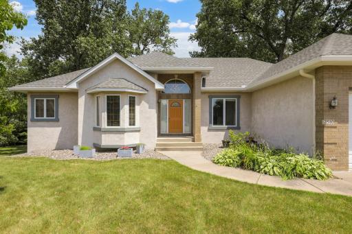 One level living. The large entryway provides a graceful transition from the outside in.