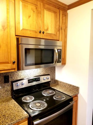 Stainless kitchen appliances.