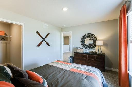 Secondary bedroom, 1 of 3. *Photos of a similar home. Colors and options may vary.