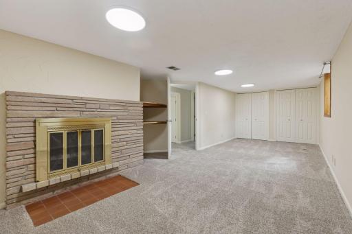 4th bedroom of second family room or flex room with fireplace