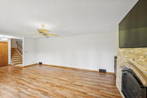 Living Room-With Ceiling Fan For Additional Airflow