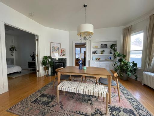Dining room with previous tenants furniture