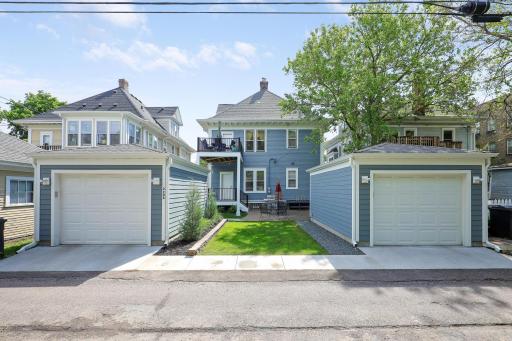 Two separate one car garages - fabulous for privacy and storage.