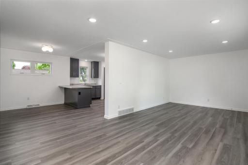 Flooring is consistent throughout the main areas