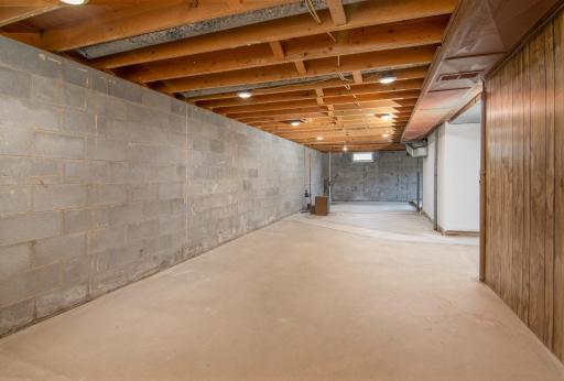 Basement "great room" ready for your finishing touch