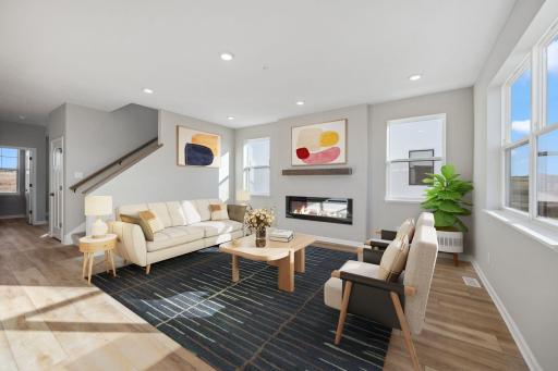 Living Room - virtually staged. Similar but not actual townhome.