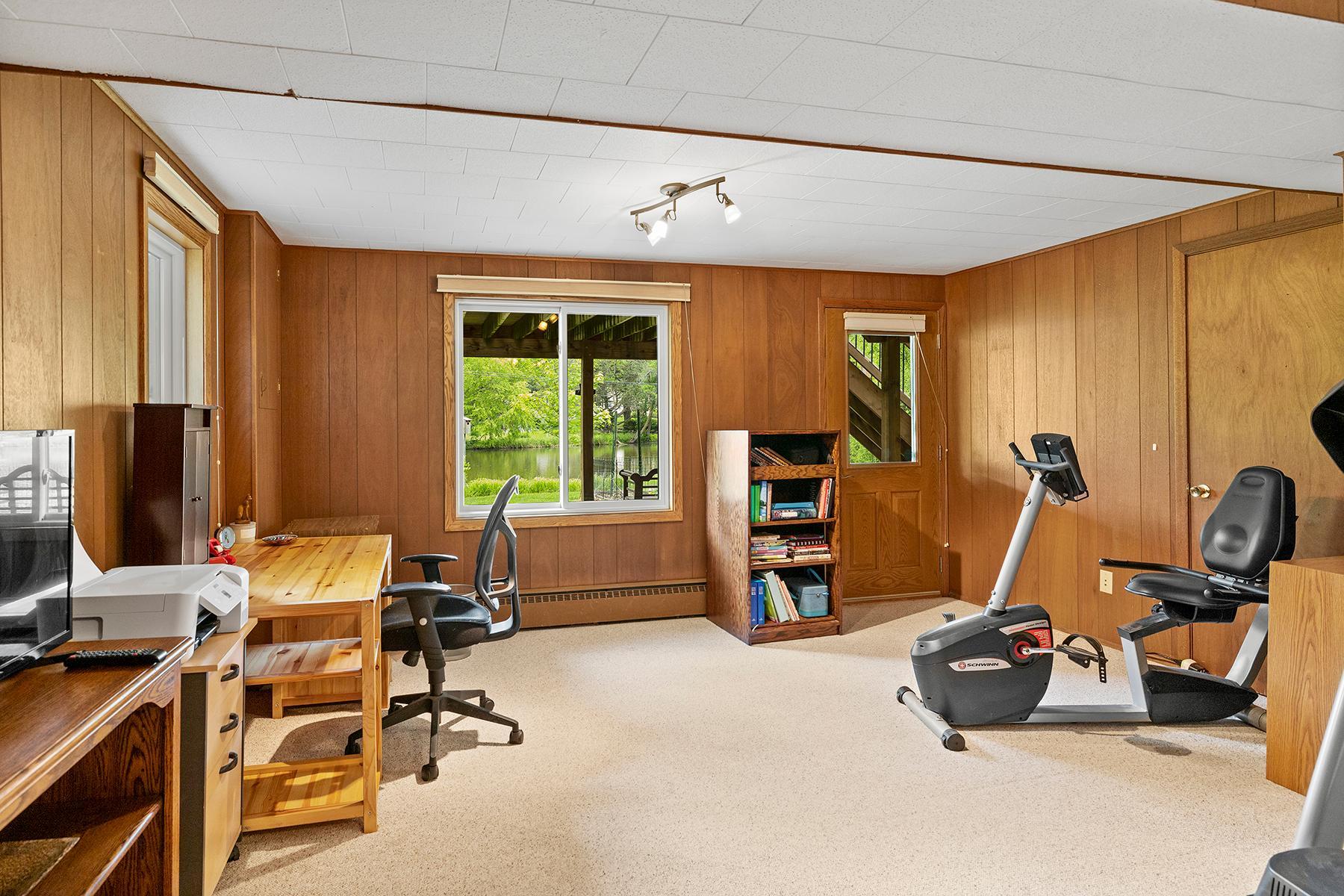 Lower Level Office Area - Walks Out To Backyard