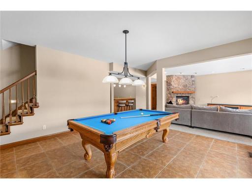 Open concept downstairs entertainment space.