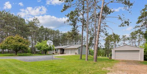 Great variety of trees, lush lawn and space to roam and play.