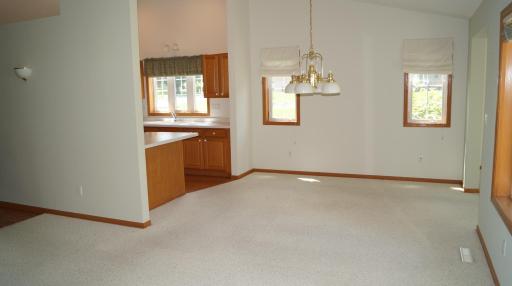 View from living room towards dining area
