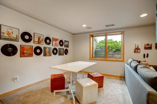 Large egress window provides natural light