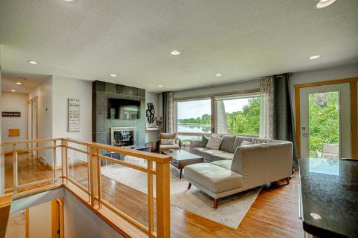Main level living room with terrific views!
