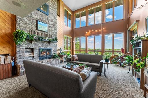 Central Great Room with Soaring Two Story Ceilings and Breathtaking Views!