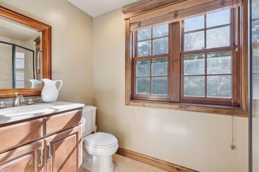 Adjoining bathroom from the gaming/media/flex room on the upper level.