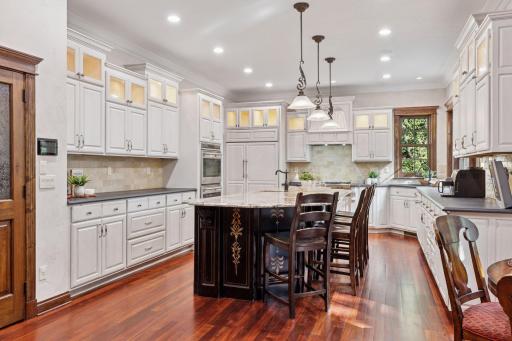 The chef's kitchen is a true culinary showpiece.