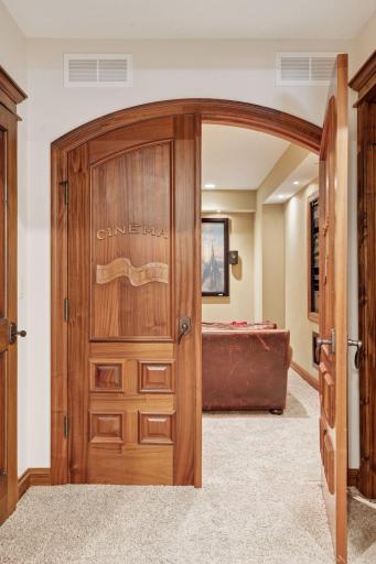 The lower level home theatre provides your ultimate viewing pleasure.
