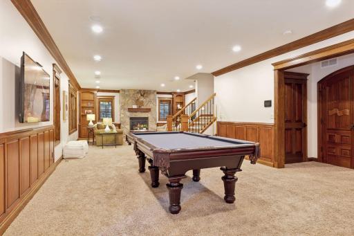 Heated floors in the lower level provide year round comfort.