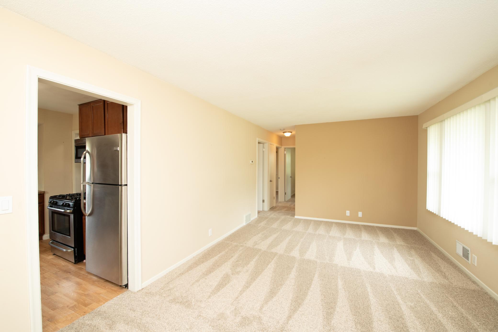 Main floor living room new carpet