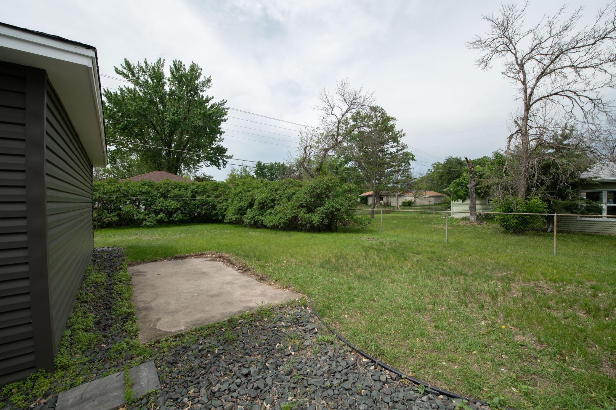 Back yard area
