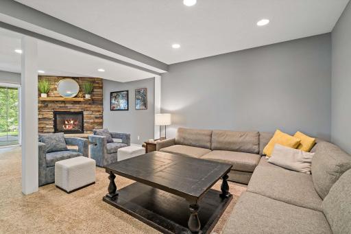 Lower Level Family room perfect for movie nights or sleepovers!