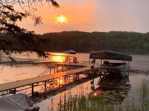 Sunset after a fun day playing on the lake.