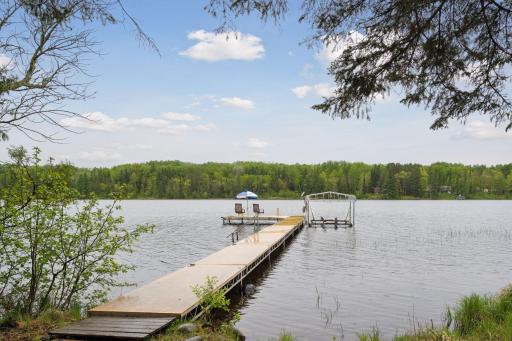 Dock is included and the lift too. Swim dock too not in photo.