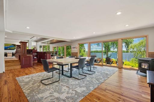 even from the lower level, unlike so many homes, with this house there is no let-up in quality, appeal, nor riveting connectivity with the lakesideâ¦