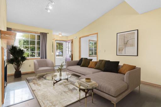 Light and Bright - One level living! Living Room Staged