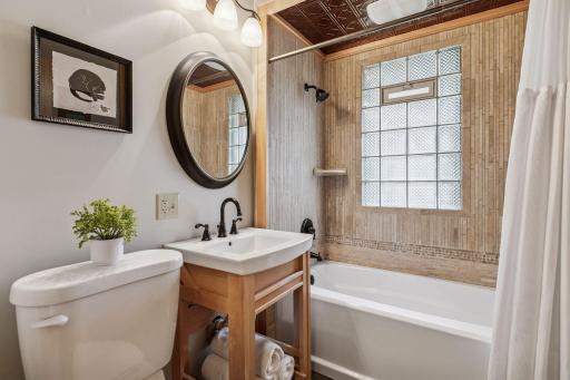Glass block window provides lots of light!