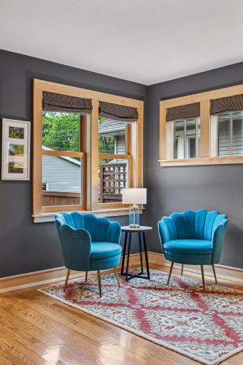 Bright and cheery book nook or. space to relax!