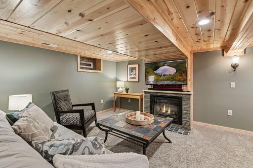 Another view of the lower level family room.