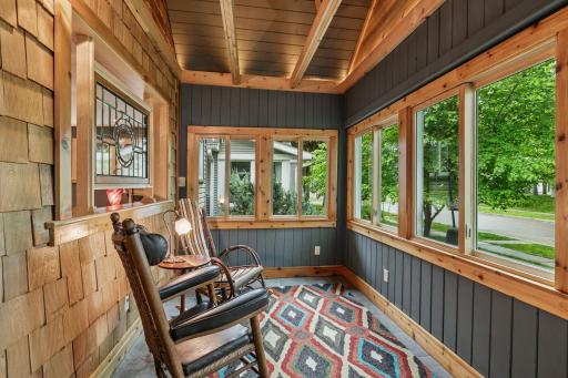 As you enter this home from the front door, you are welcomed by this wonderful porch perfect for having your morning coffee or a glass of wine at night.