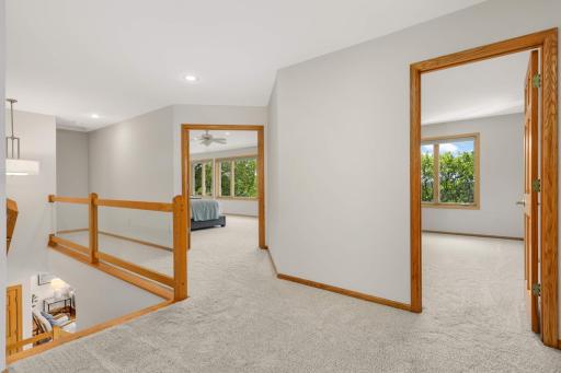 All four bedrooms are located on the upper level