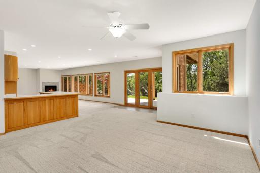 The walkout level receives tons of natural light