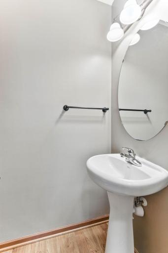 Main floor half bath for guests convenience.