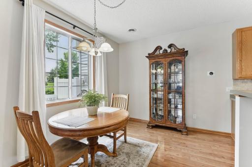 Dining room located just off living room and large kitchen