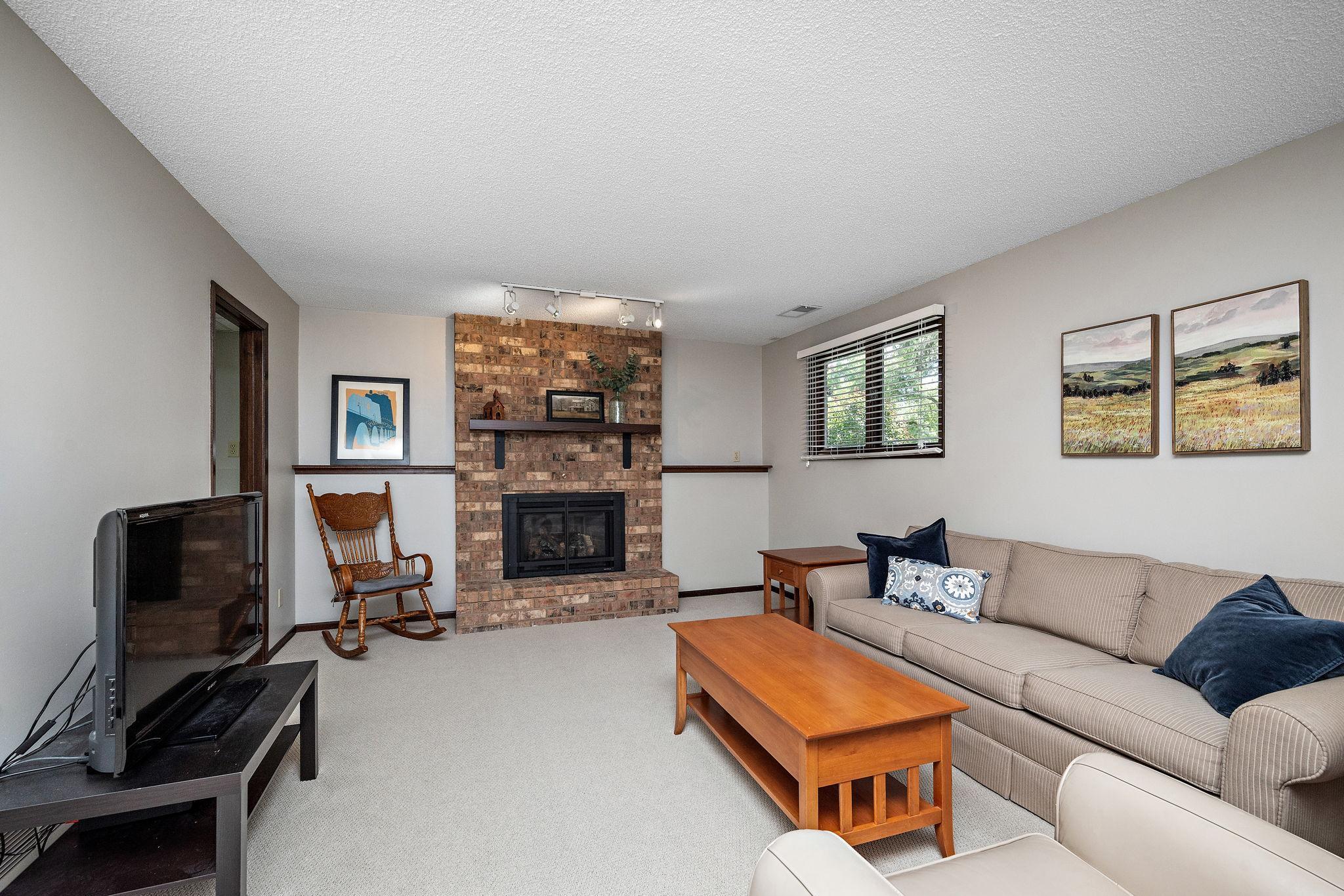 Gas Fireplace in Family Room