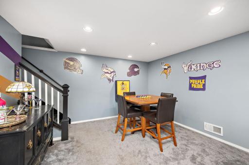 Room in lower level family room for game table!