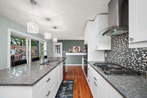 Another view of your new kitchen and all the great cabinetss and countertop space!