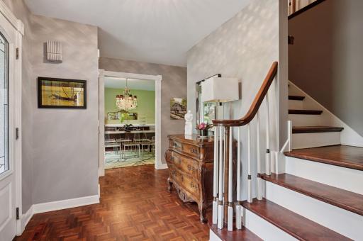 Your first steps into the home are so welcoming thanks to the inviting foyer.