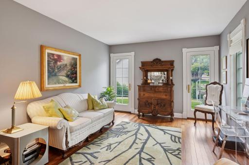 The sun room gets the morning sunshine that brightens the entire space.